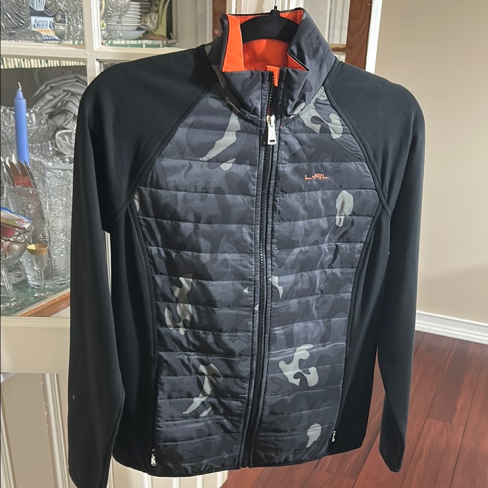 Lauren, Ralph Lauren, active lightweight Black and Gray Camouflage Men's Jacket